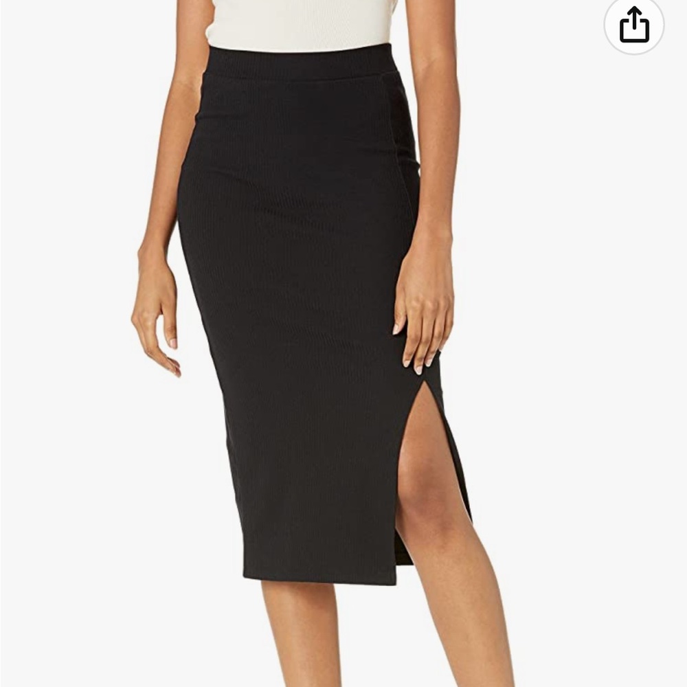 The Drop Black Pencil Skirt